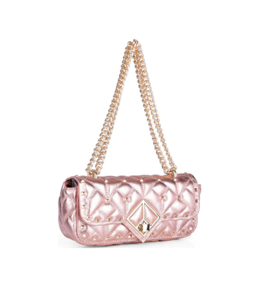 Bolsa Metal Cuero Rosa