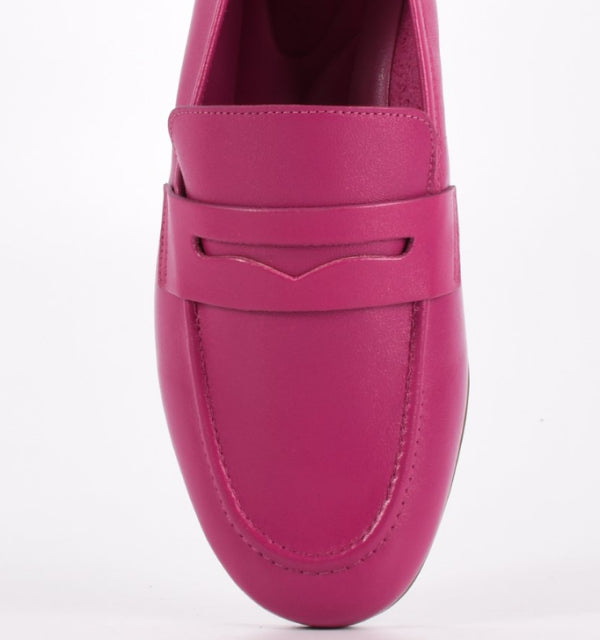 Loafer Pink Nappa Leather Top Fuchsia