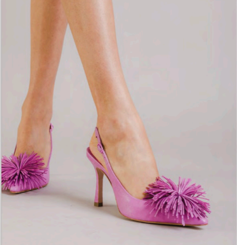 Lexie Slingback with Pink Pompom