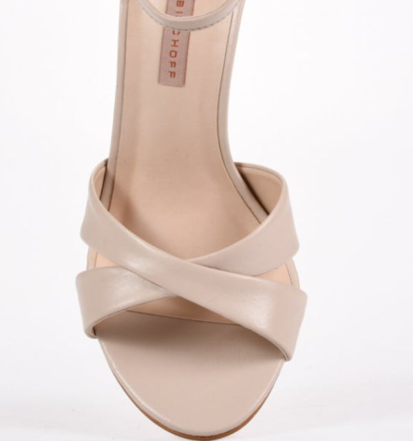 Nude Strappy Leather Ankle Strap