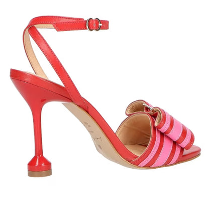 Bicolor Metallic Lead High Heel Sandal