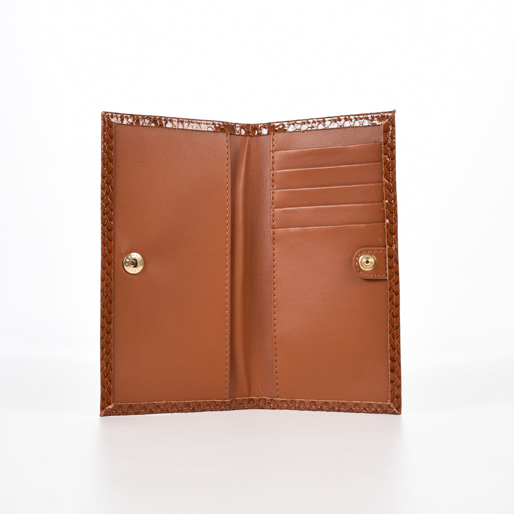 Slim Envelope Wallet Pink/Brown